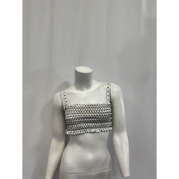 Tory Burch Black Polka Dot 'Costa' Top Size M - Picture 2 of 5